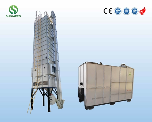 Dessiccateur intelligent 5.5kW de riz de 120 tonnes/groupe avec le brûleur de cosse