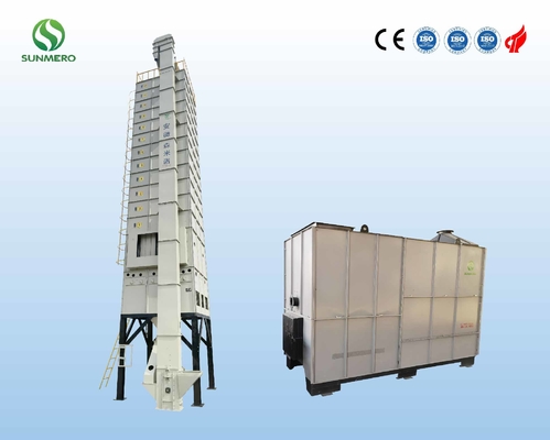 Dessiccateur intelligent 5.5kW de riz de 120 tonnes/groupe avec le brûleur de cosse