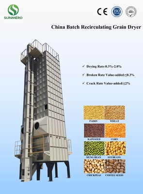 L'approbation de la CE a mélangé le dessiccateur de grain d'écoulement, systèmes de séchage de grain 22 Ton Per Batch